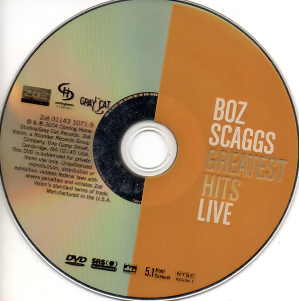 Boz Scaggs - Greatest Hits Live (DVD-V, Multichannel, NTSC, SRS) (Near Mint (NM or M-)) - Image 3