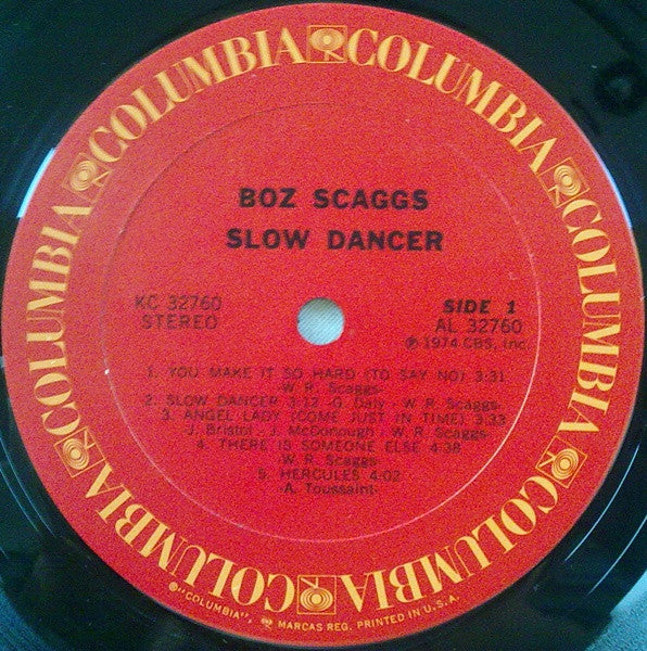 Boz Scaggs - Slow Dancer (LP, Album, RP, Ter) (Very Good Plus (VG+)) - Image 3