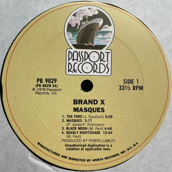 Brand X  - Masques (LP, Album) (Very Good Plus (VG+)) - Image 3