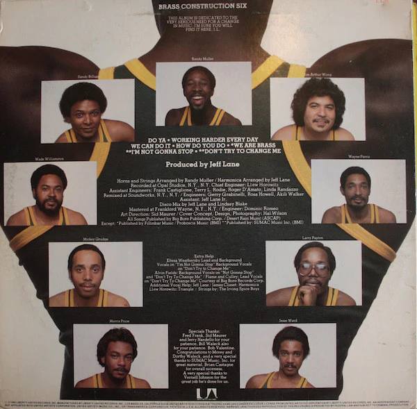 Brass Construction - Brass Construction 6 (LP, Album) (Very Good Plus (VG+)) - Image 2
