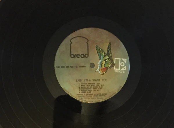 Bread - Baby I'm-A Want You (LP, Album, Pit) (Good Plus (G+)) - Image 3