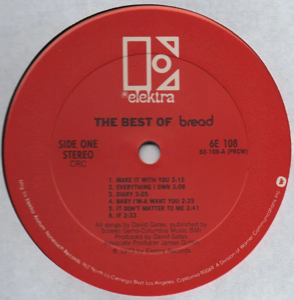 Bread - The Best Of Bread (LP, Comp, RE, CRC) (Very Good Plus (VG+)) - Image 2