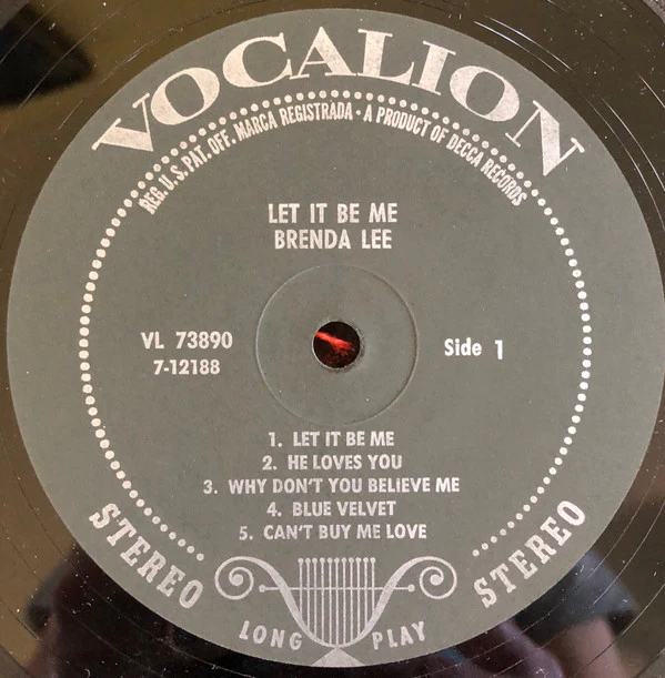 Brenda Lee - Let It Be Me (LP, Comp) (Very Good Plus (VG+)) - Image 3