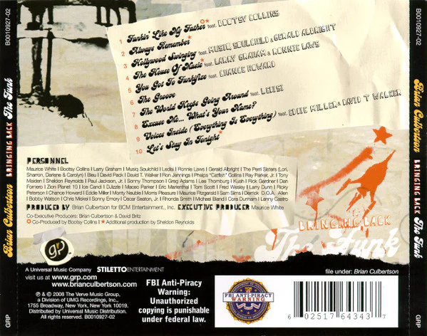 Brian Culbertson - Bringing Back The Funk (CD, Album) (Very Good Plus (VG+)) - Image 3
