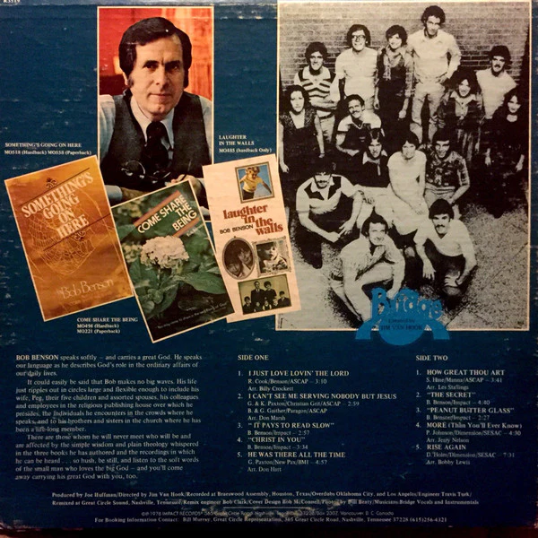 Bridge , Bob Benson, Sr - Live With Bob Benson (LP, Album) (Very Good Plus (VG+)) - Image 2