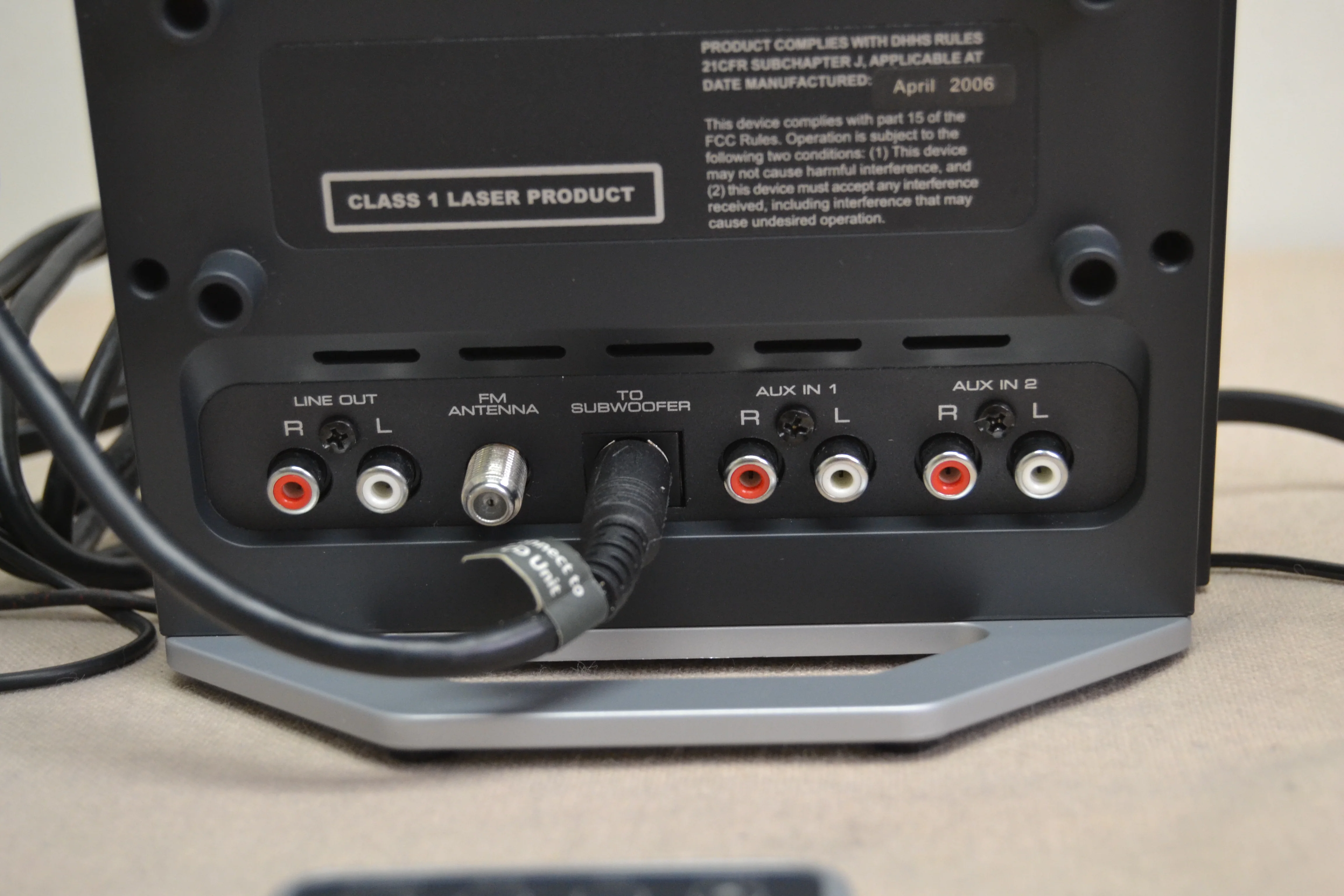 Brookstone Wafer Thin CD System with MP3 and Subwoofer * Remote - Image 14