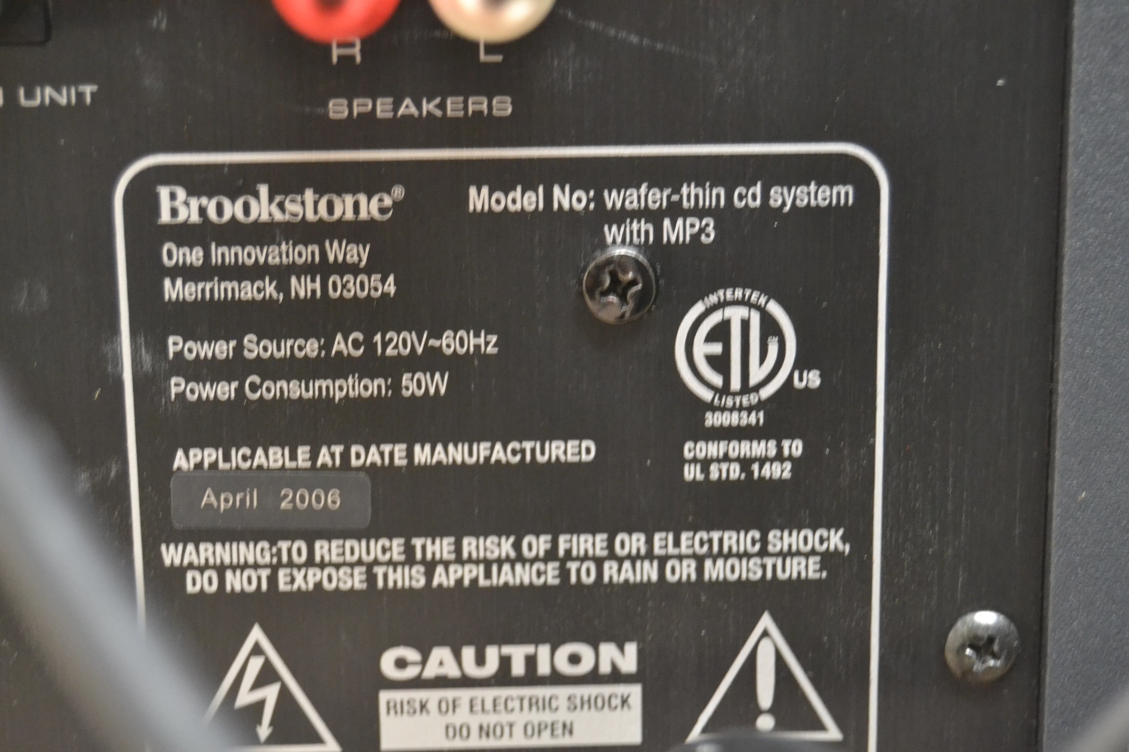 Brookstone Wafer Thin CD System with MP3 and Subwoofer * Remote - Image 17