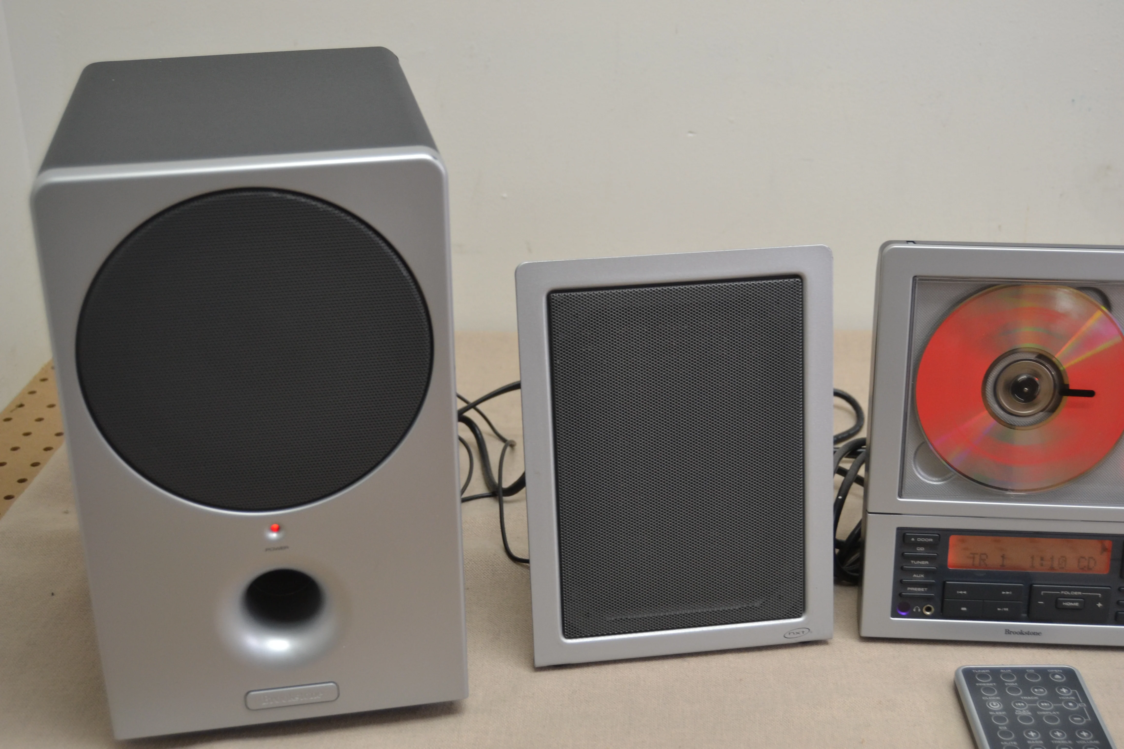 Brookstone Wafer Thin CD System with MP3 and Subwoofer * Remote - Image 2
