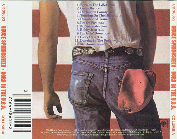 Bruce Springsteen - Born In The U.S.A. (CD, Album) (Very Good Plus (VG+)) - Image 2