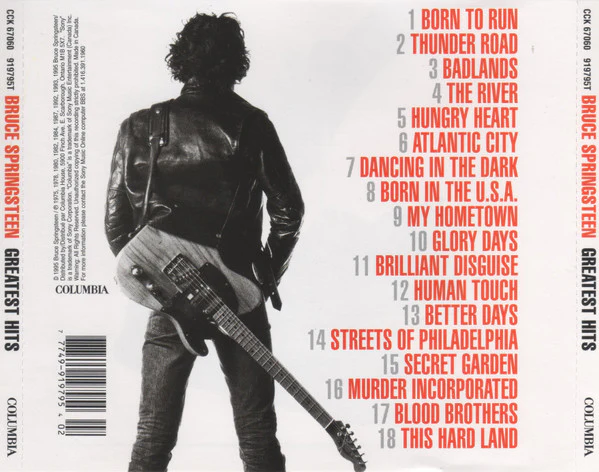Bruce Springsteen - Greatest Hits (CD, Comp, Club, RE) (Very Good Plus (VG+)) - Image 2