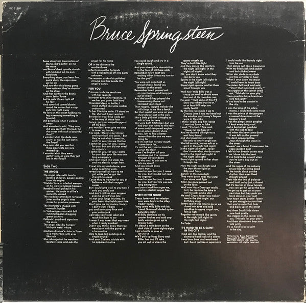 Bruce Springsteen - Greetings From Asbury Park, N.J. (LP, Album) (Very Good Plus (VG+)) - Image 3
