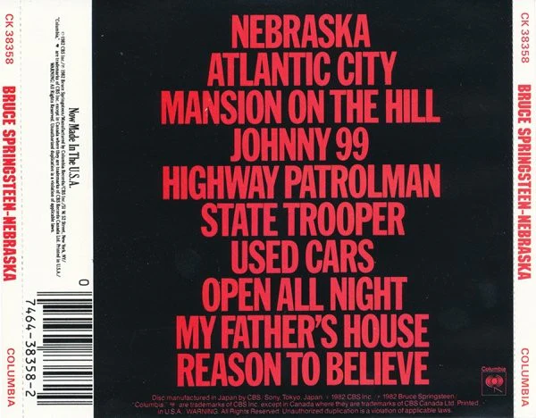 Bruce Springsteen - Nebraska (CD, Album, RE) (Very Good Plus (VG+)) - Image 2