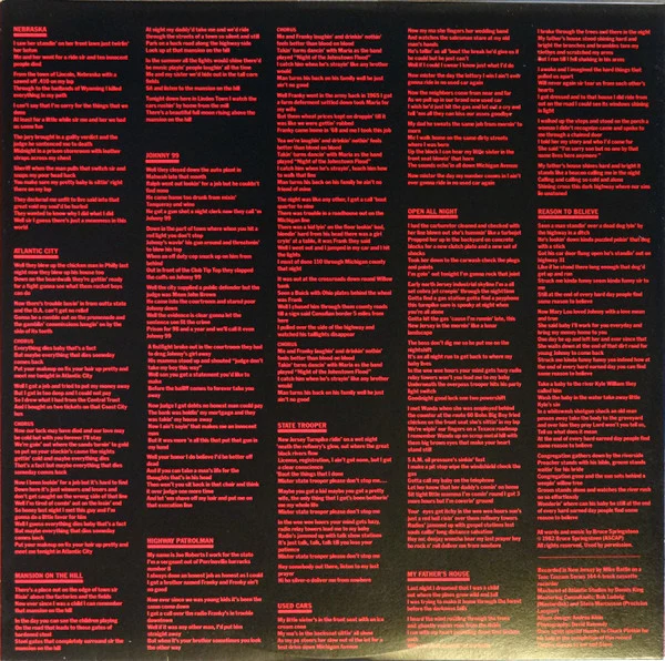 Bruce Springsteen - Nebraska (LP, Album, Ter) (Near Mint (NM or M-)) - Image 4