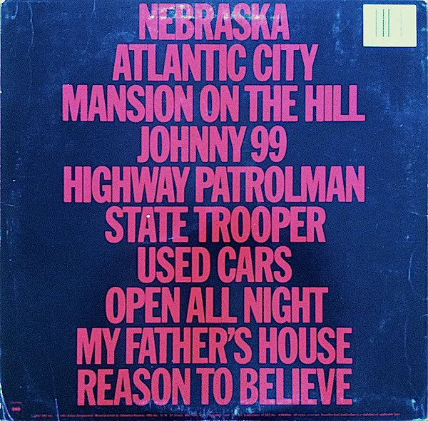 Bruce Springsteen - Nebraska (LP, Album, Ter) (Very Good Plus (VG+)) - Image 2