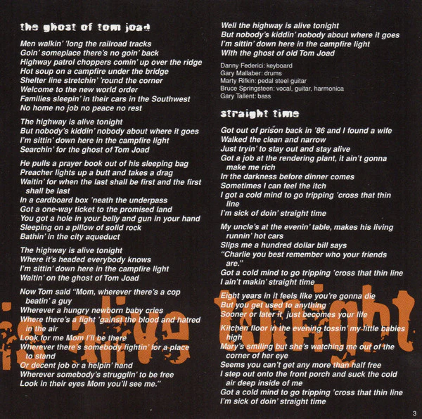 Bruce Springsteen - The Ghost Of Tom Joad (CD, Album, RE) (Near Mint (NM or M-)) - Image 5