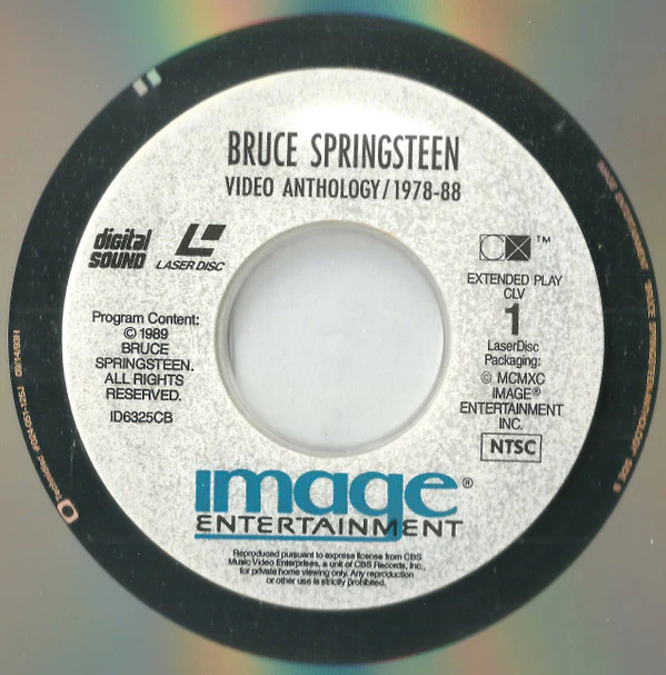 Bruce Springsteen - Video Anthology / 1978-88 (Laserdisc, 12", Comp, NTSC, CLV) (Mint (M)) - Image 3