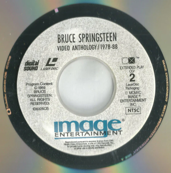 Bruce Springsteen - Video Anthology / 1978-88 (Laserdisc, 12", Comp, NTSC, CLV) (Mint (M)) - Image 4
