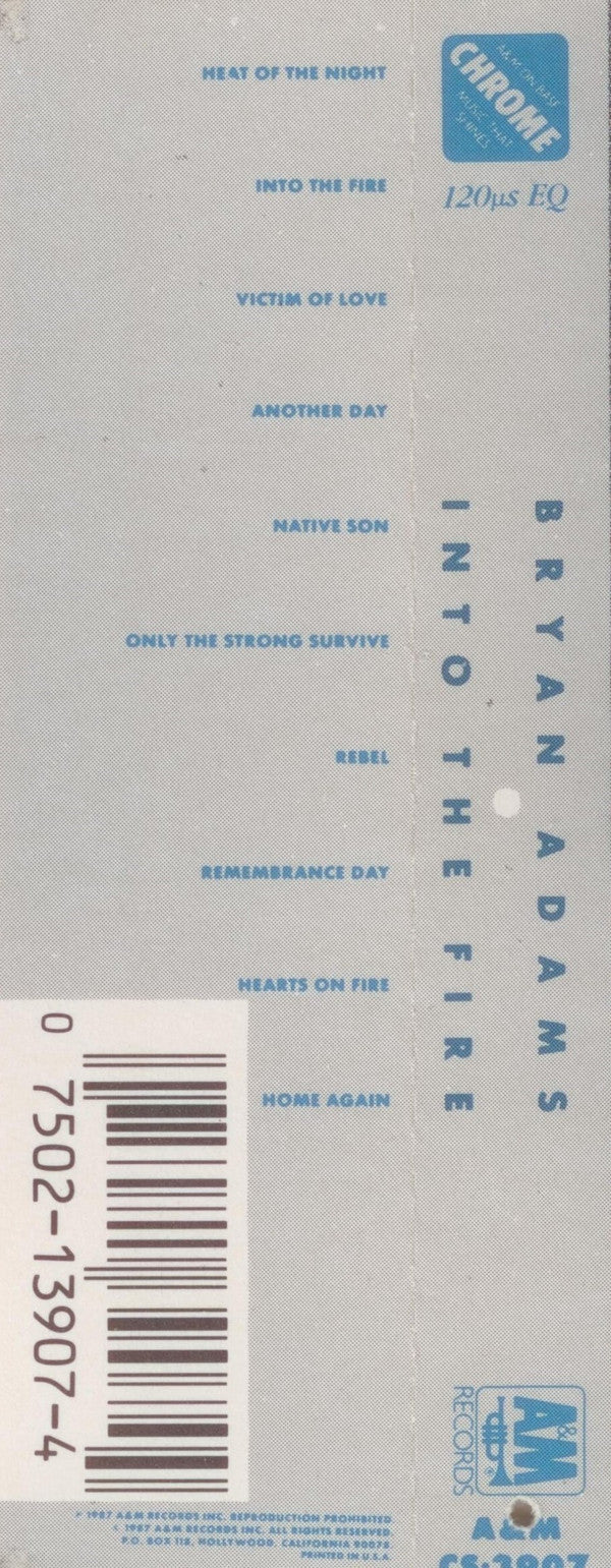 Bryan Adams - Into The Fire (Cass, Album, CrO) (Very Good Plus (VG+)) - Image 4