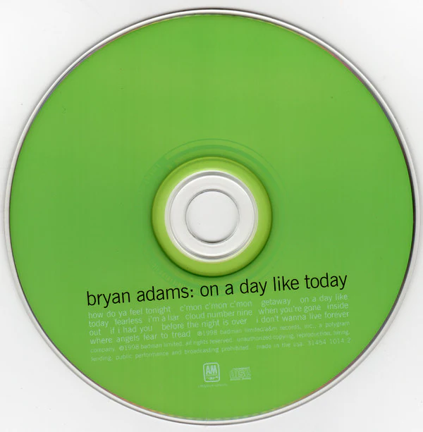 Bryan Adams - On A Day Like Today (CD, Album, PMD) (Very Good Plus (VG+)) - Image 3