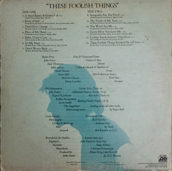 Bryan Ferry - These Foolish Things (LP, Album, MO ) (Near Mint (NM or M-)) - Image 3