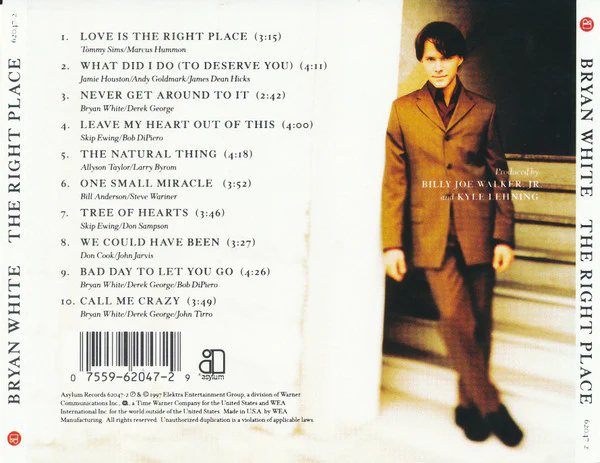 Bryan White - The Right Place (CD, Album) (Near Mint (NM or M-)) - Image 2