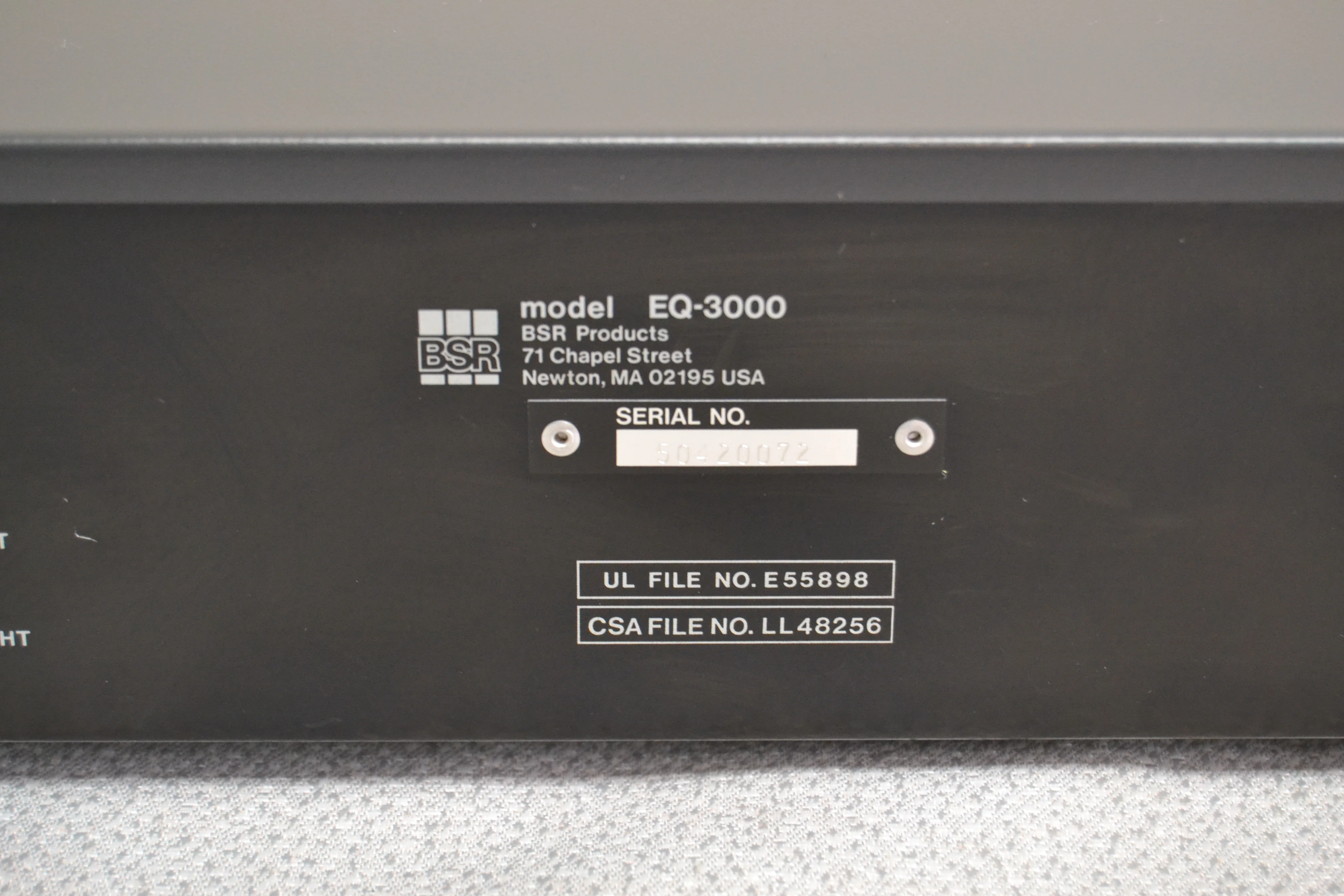 BSR EQ-3000 10 Band Stereo Frequency Equalizer * Printed Manual - Image 12