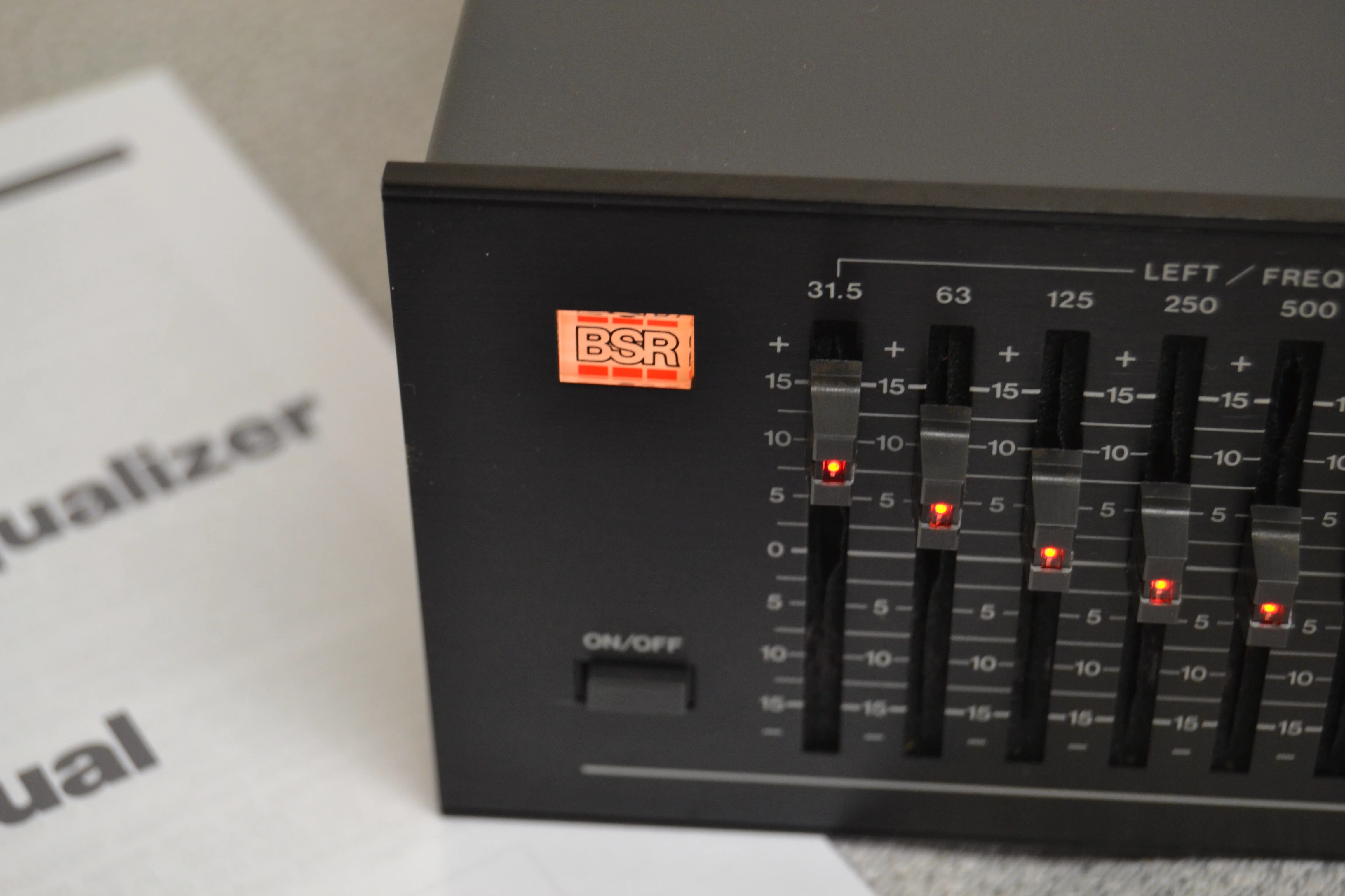 BSR EQ-3000 10 Band Stereo Frequency Equalizer * Printed Manual - Image 8