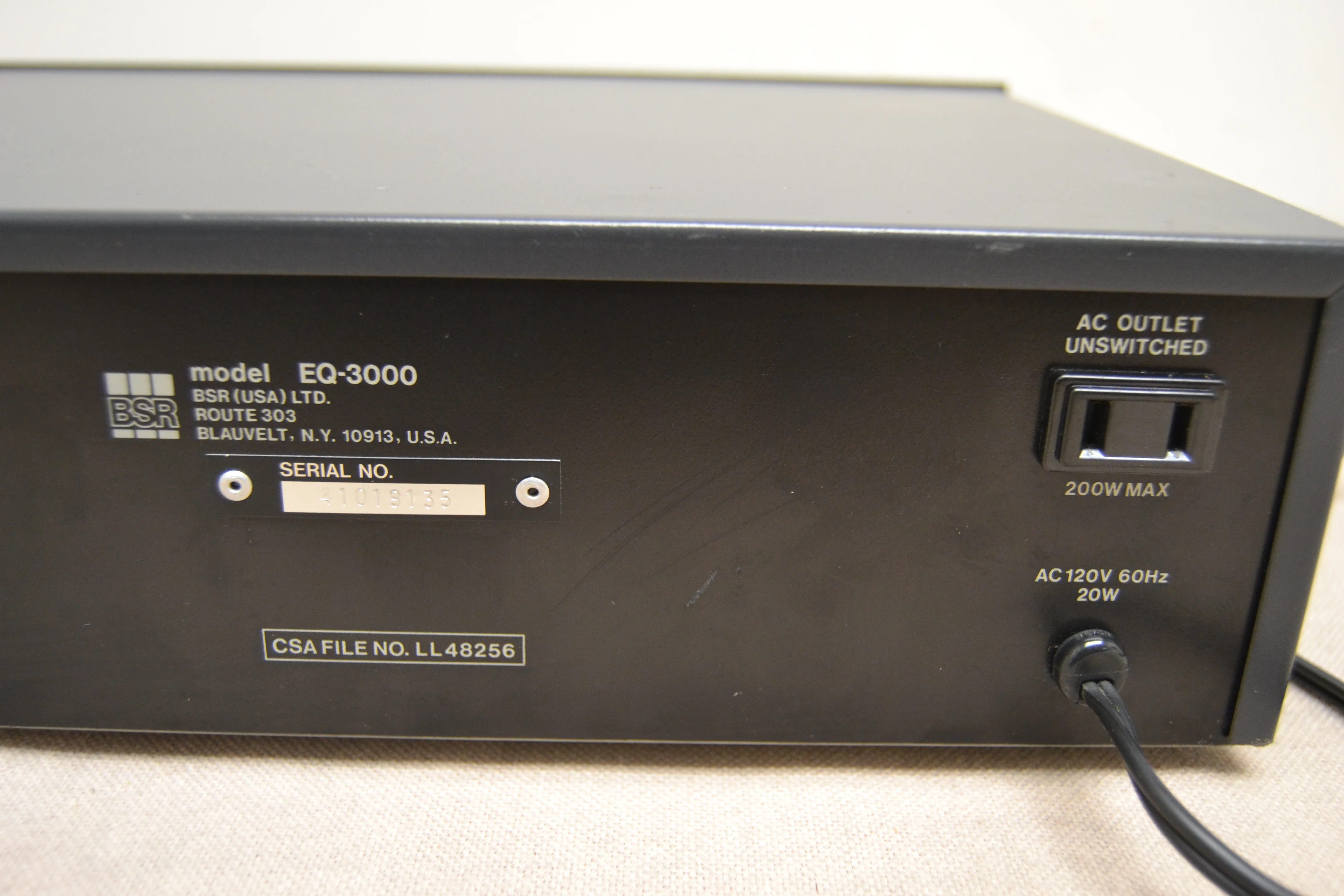BSR EQ-3000 * 10 Band Stereo Frequency Equalizer with Real Time Spectrum Analyzer - Image 10