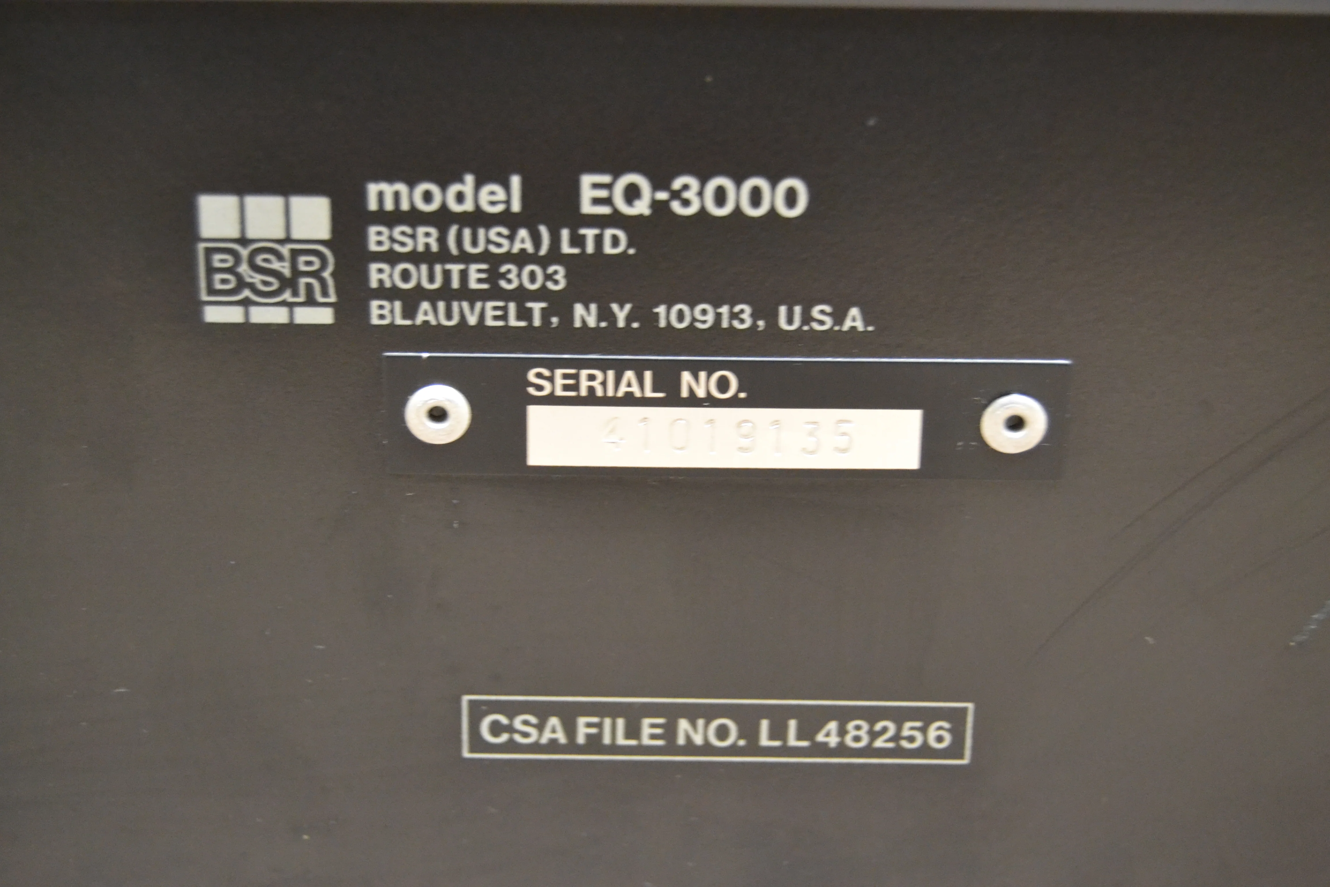BSR EQ-3000 * 10 Band Stereo Frequency Equalizer with Real Time Spectrum Analyzer - Image 11
