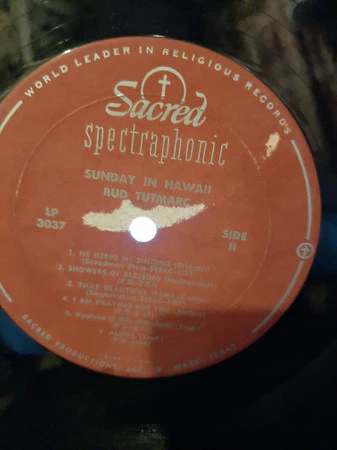 Bud Tutmarc - Sunday In Hawaii (LP) (Very Good (VG)) - Image 2