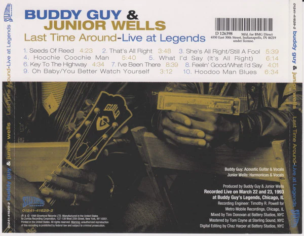 Buddy Guy & Junior Wells - Last Time Around - Live At Legends (CD, Album, Club) (Near Mint (NM or M-)) - Image 2