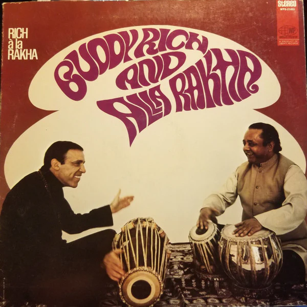 Buddy Rich And Alla Rakha - Rich À La Rakha (LP, Album) (Good Plus (G+))