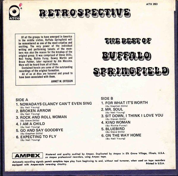 Buffalo Springfield - Retrospective - The Best Of Buffalo Springfield (Reel, 4tr Stereo, 7" Reel, Comp) (Very Good (VG)) - Image 2