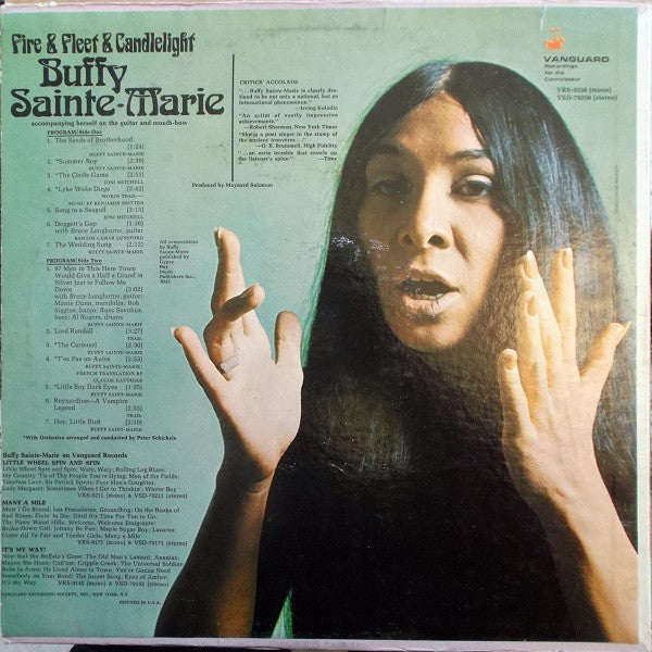 Buffy Sainte-Marie - Fire & Fleet & Candlelight (LP, Album, Mono) (Very Good (VG)) - Image 2