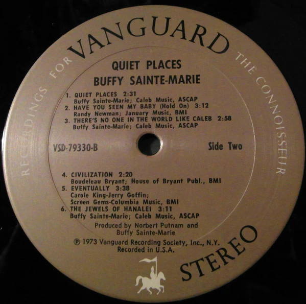 Buffy Sainte-Marie - Quiet Places (LP, Album) (Very Good Plus (VG+)) - Image 4