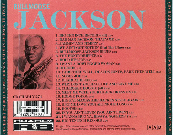 Bull Moose Jackson - Badman Jackson That's Me (CD, Comp) (Very Good Plus (VG+)) - Image 2
