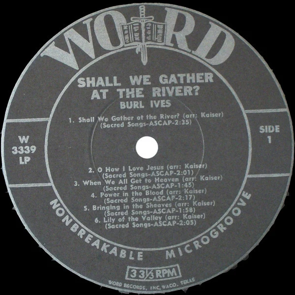 Burl Ives - Shall We Gather At The River? (LP, Album, Mono) (Very Good Plus (VG+)) - Image 3
