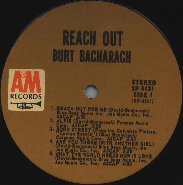 Burt Bacharach - Reach Out (LP, Album) (Very Good Plus (VG+)) - Image 3