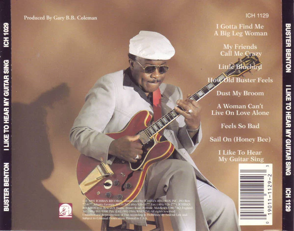 Buster Benton - I Like To Hear My Guitar Sing (CD, Album) (Very Good Plus (VG+)) - Image 2