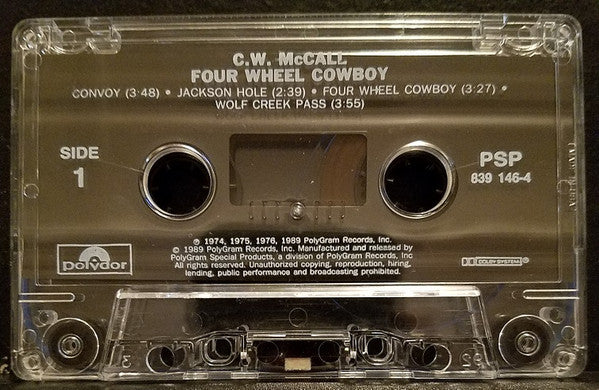 C.W. McCall - Four Wheel Cowboy (Cass, Comp) (Near Mint (NM or M-)) - Image 3