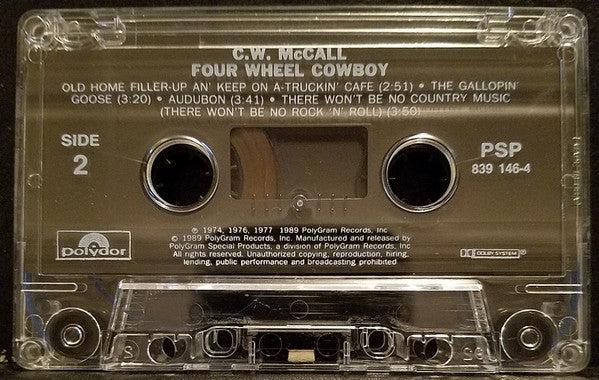 C.W. McCall - Four Wheel Cowboy (Cass, Comp) (Near Mint (NM or M-)) - Image 4