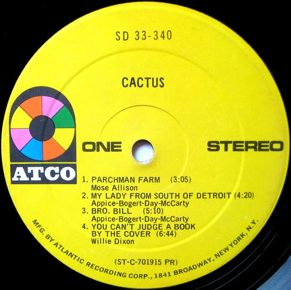 Cactus - Cactus (LP, Album, PR) (Near Mint (NM or M-)) - Image 3