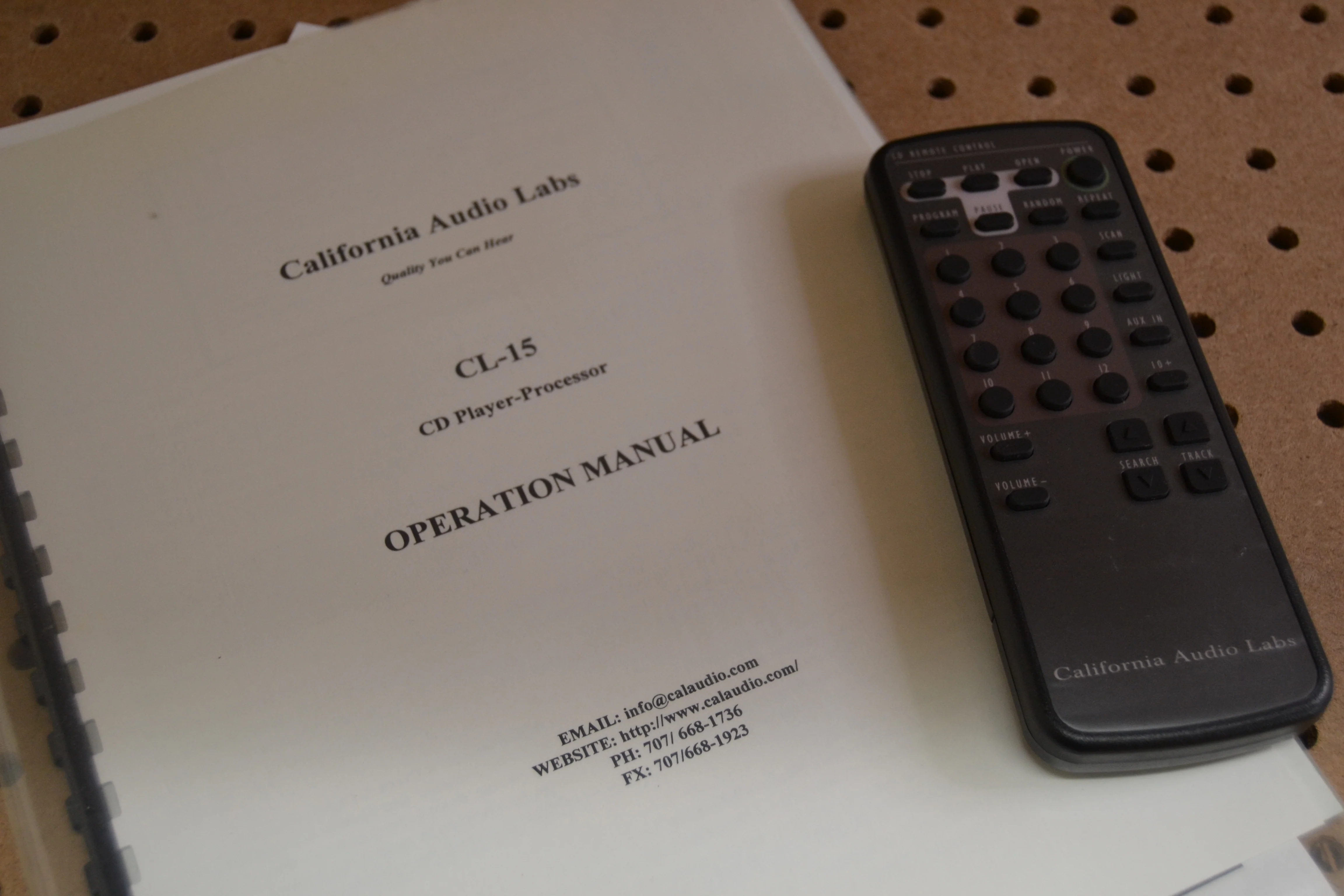 California Audio CL-15 Single CD Player * Remote * Manual * Box - Image 20