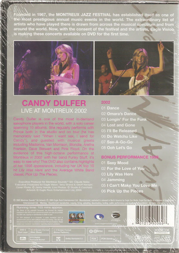 Candy Dulfer - Live At Montreux 2002 (DVD-V, Multichannel, NTSC) (Near Mint (NM or M-)) - Image 2