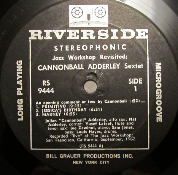 Cannonball Adderley Sextet - Jazz Workshop Revisited (LP, Album) (Near Mint (NM or M-)) - Image 3