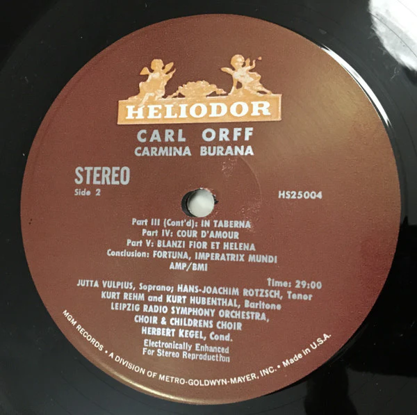 Carl Orff - Carmina Burana (LP) (Very Good Plus (VG+)) - Image 2