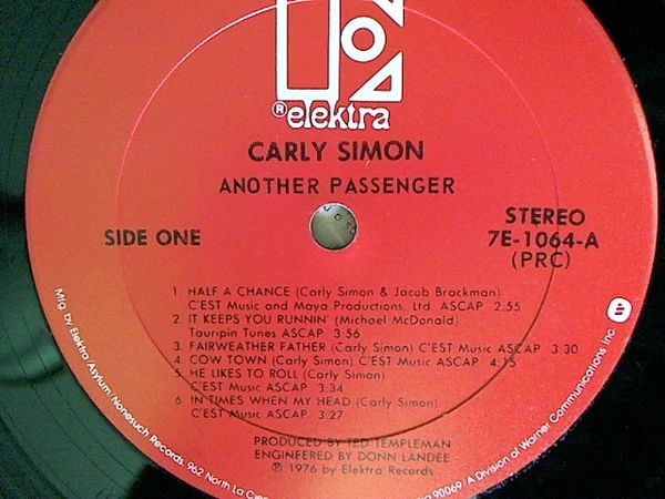 Carly Simon - Another Passenger (LP, Album, RP, PRC) (Near Mint (NM or M-)) - Image 3