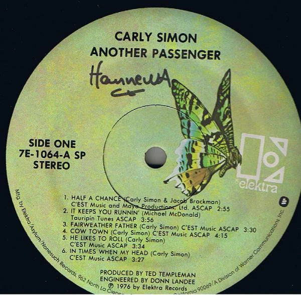 Carly Simon - Another Passenger (LP, Album, SP ) (Near Mint (NM or M-)) - Image 3