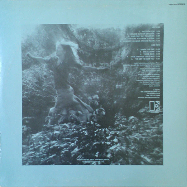 Carly Simon - Anticipation (LP, Album, Pit) (Near Mint (NM or M-)) - Image 2