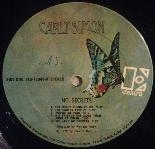 Carly Simon - No Secrets (LP, Album, Ter) (Very Good (VG)) - Image 3